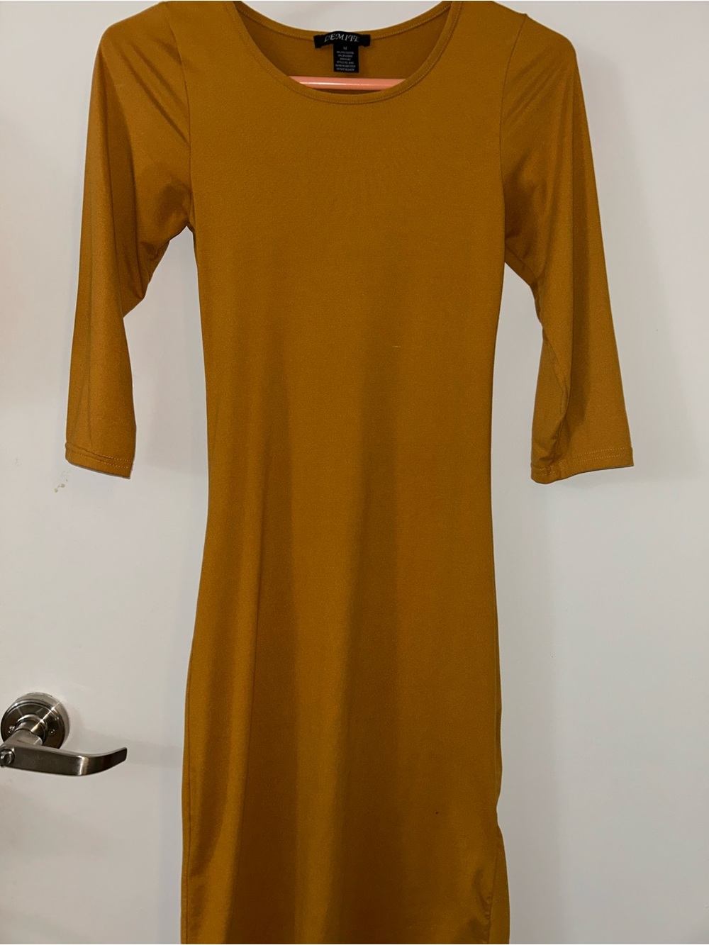 Mia & Tess Women's Mustard Midi Dress